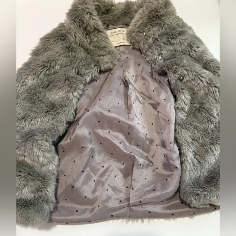 Zara girls fur vest